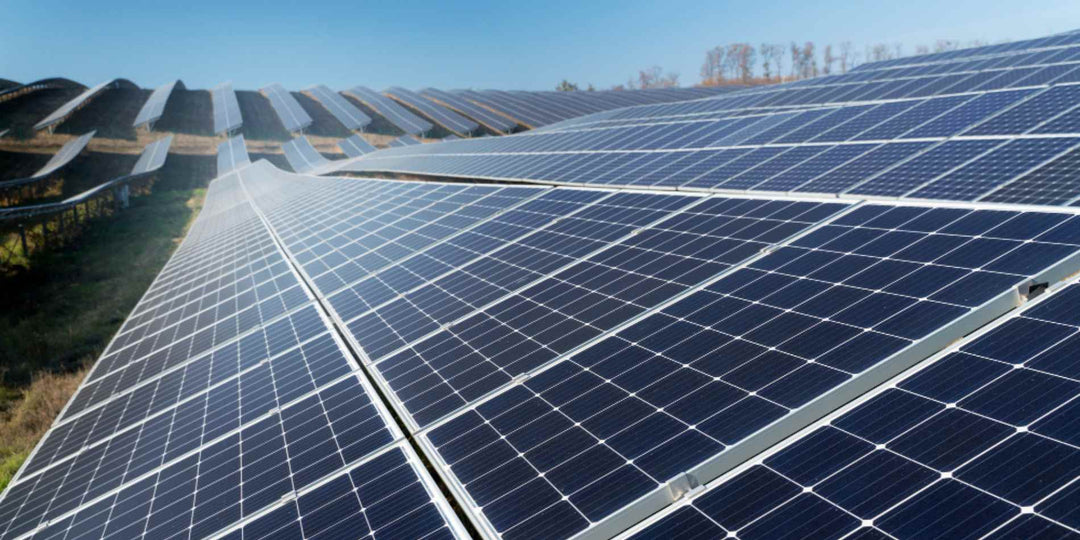 Alternative energy plant with solar panels