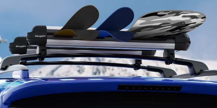 how to put skis & snowboards on roof rack
