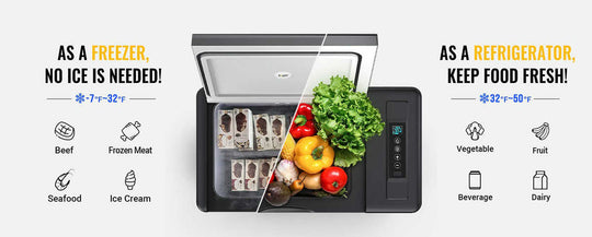 12V 30 Quart Portable Refrigerator can as freezer.