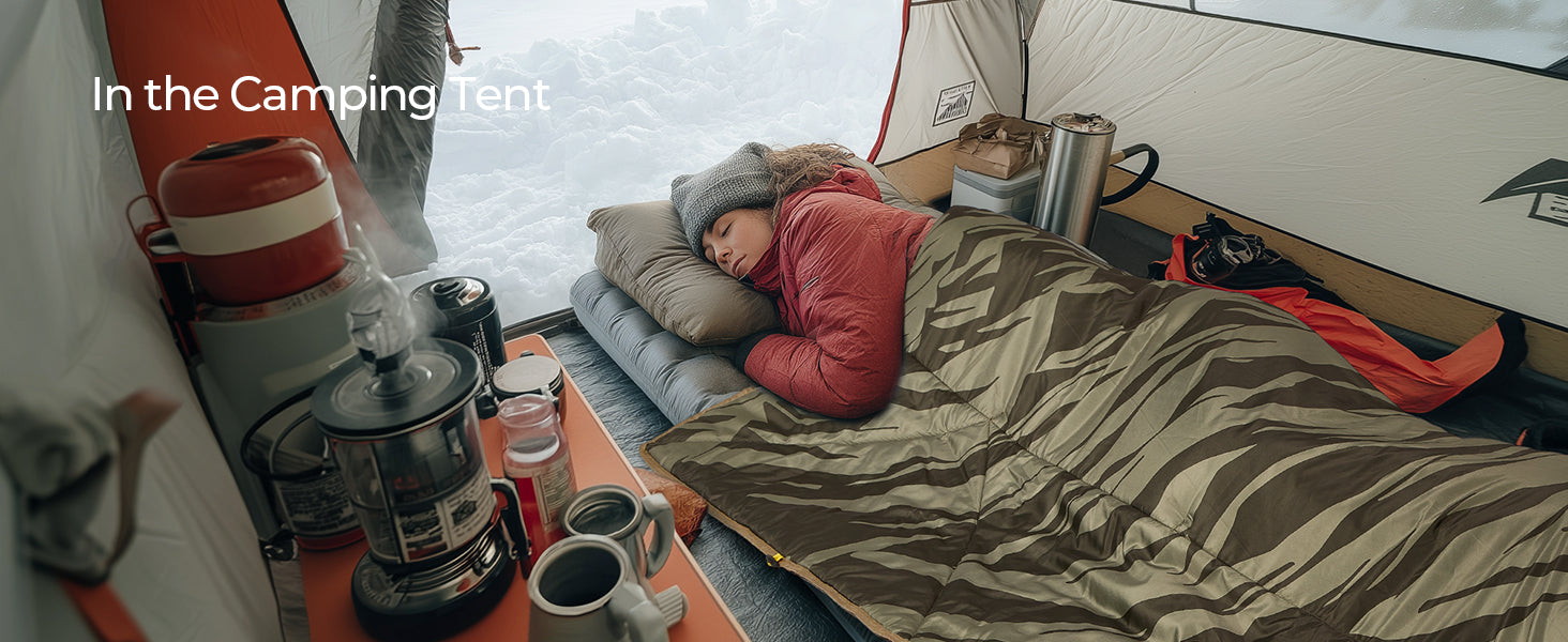 BougeRV 12V electric blanket for camping tent