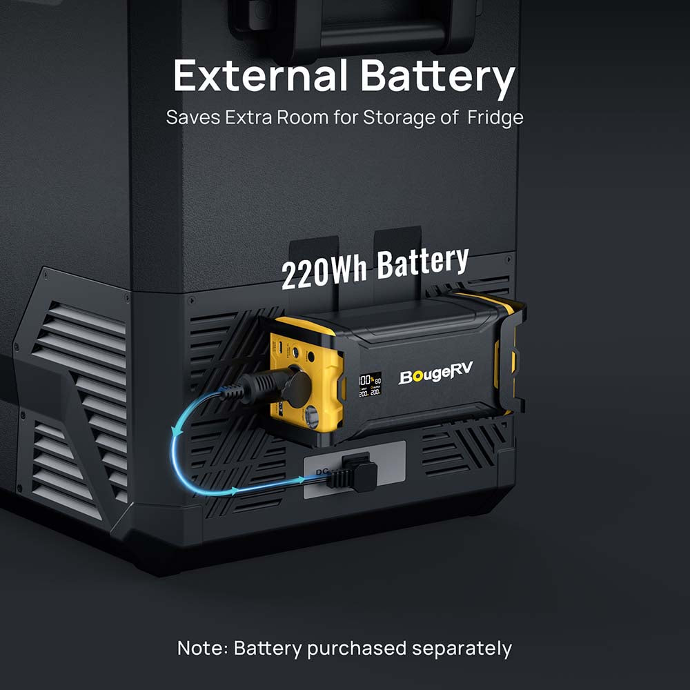 ASPEN 40 12 Volt 43QT Dual Zone Fridge with 220Wh Battery