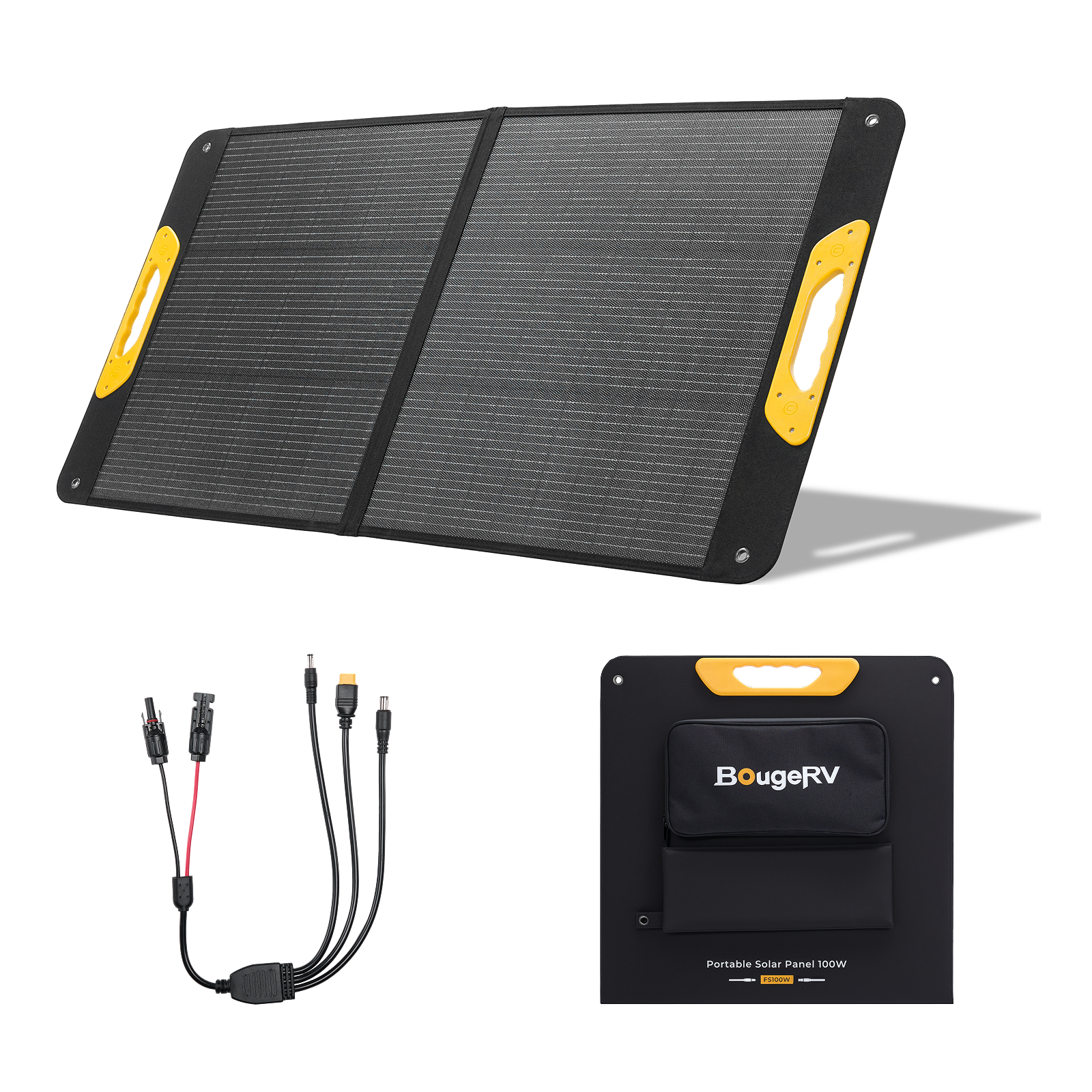 BougeRV New 100W Foldable Portable Solar Panel