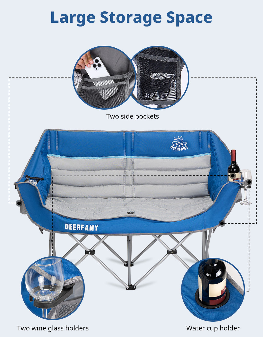 DEERFAMY Double Camping Chair