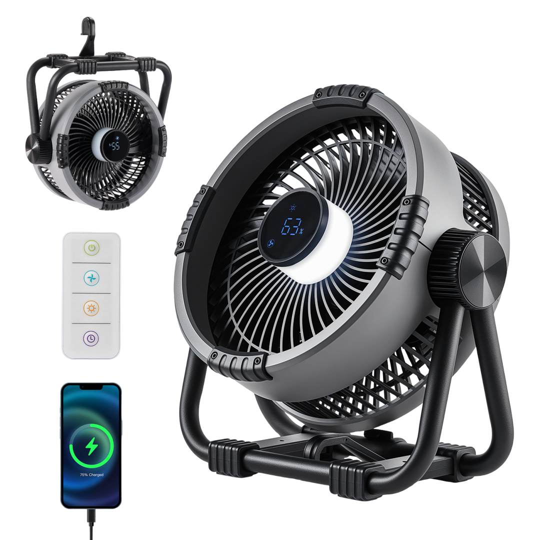 Portable fan with remote control