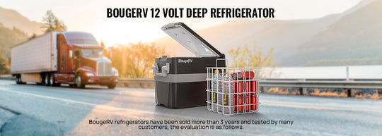 Black Portable Refrigerator with Freezer