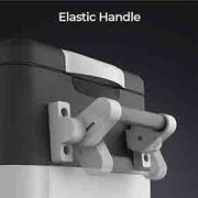 Black Portable Refrigerator with two elastic handles