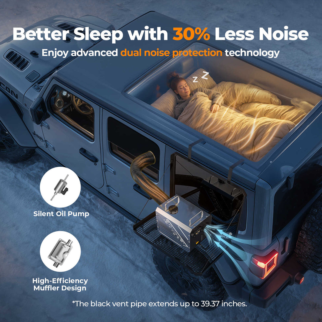 bougerv portable diesel heater features a low noise function