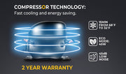 BougeRV offers a 2-year warranty on the compressor of camping refrigerators