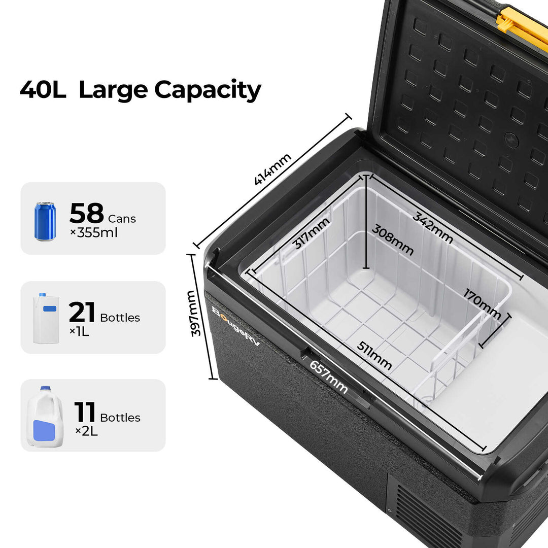 BougeRV CRS 42 Quart 12V Car Fridge