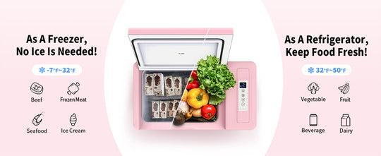 pink mini fridge