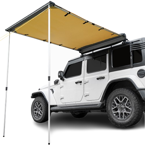 awning car tent Roof Rack Side Awning for SUV & Truck, UV50+ Waterproof Pull-Out Shade – BougeRV