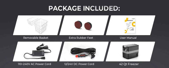 Portable Refrigerator Freezer Package Details