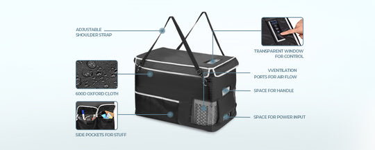 Portable refrigerator cover Made of durable and rainproof 600D oxford fabric