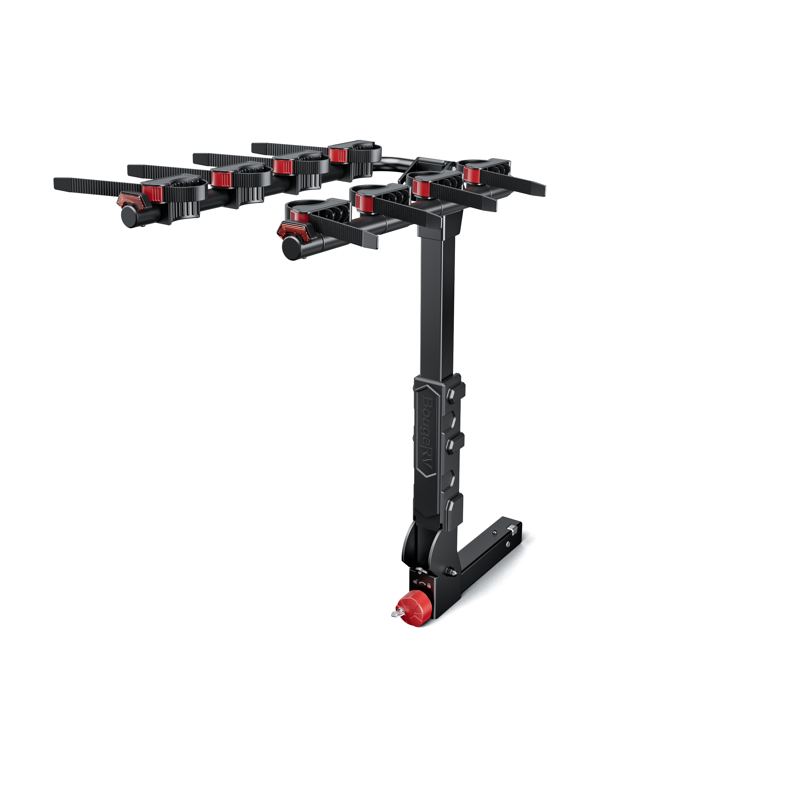 BougeRV Lockable Foldable Bike Rack Hitch for Car SUV Truck