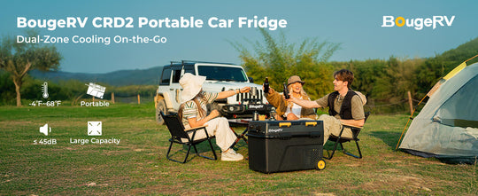 BougeRV CRD2 Portable Car Fridge Dual-Zone Cooling On-the-Go