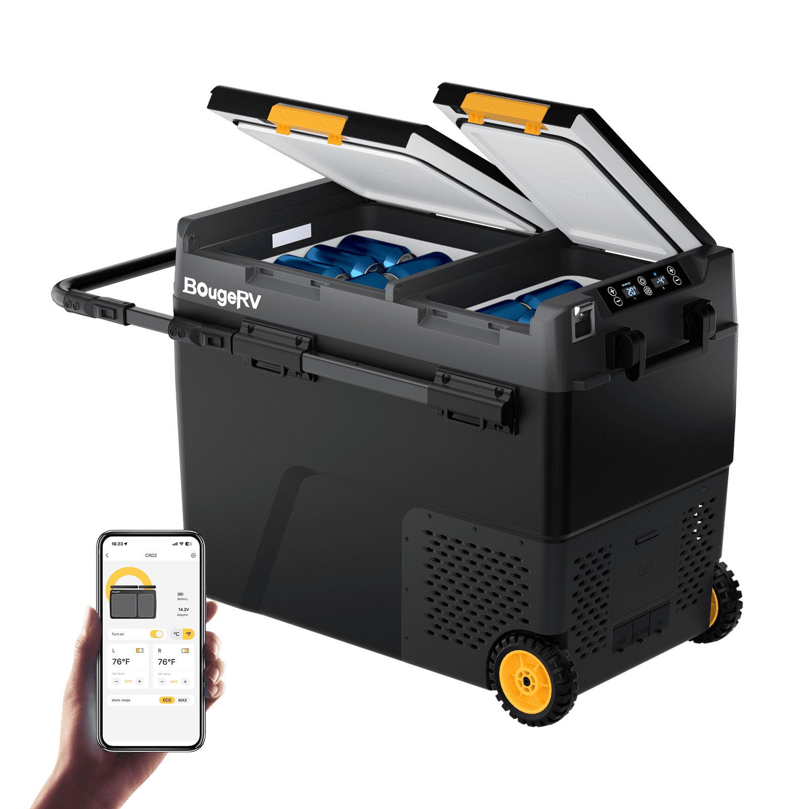 BougeRV 61QT 12V Compressor Fridge Freezer BougeRV 61QT 12V Compressor Fridge Freezer