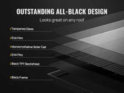 400w 10BB solar panel with outstanding all-black design