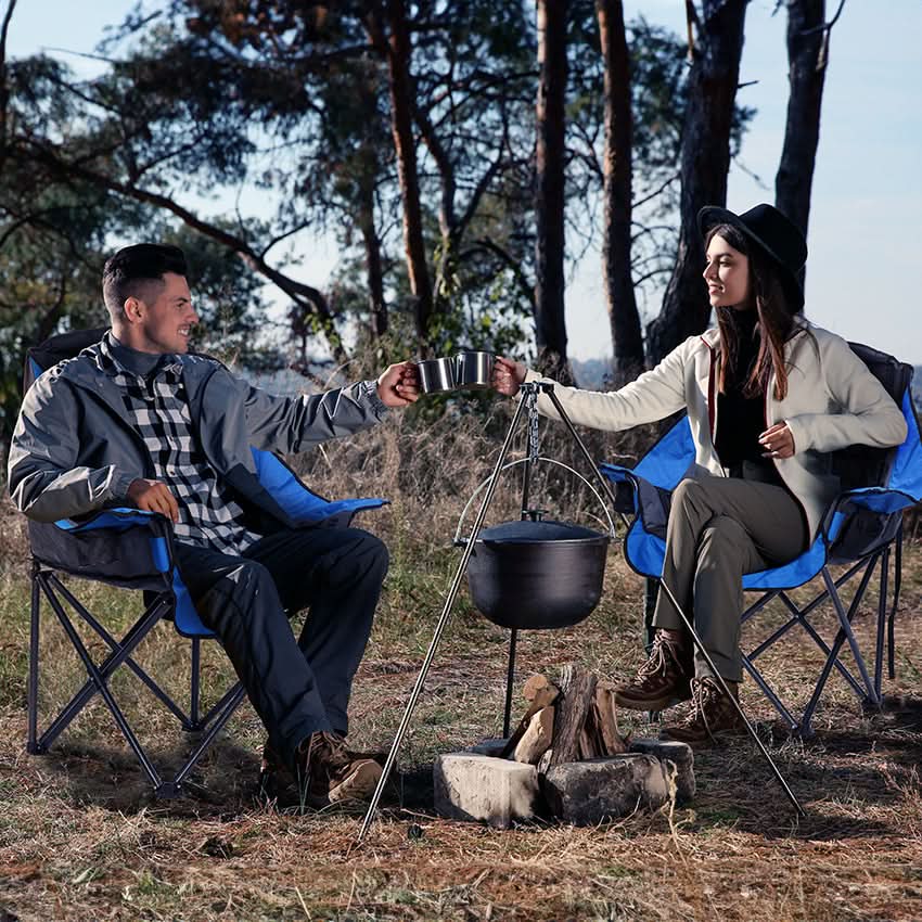 DEERFAMY Heated Camping Chair with 12V Battery Pack
