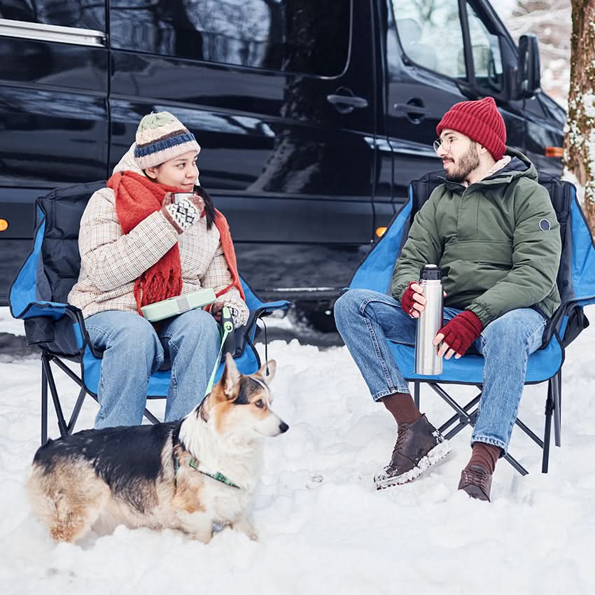 DEERFAMY Heated Camping Chair with 12V Battery Pack