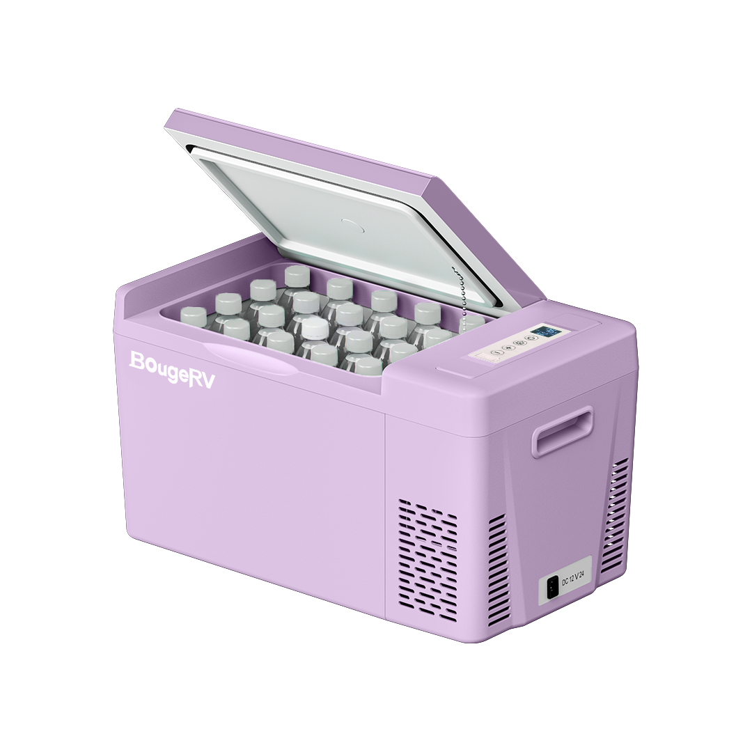 BougeRV 12V 23 Quart Colorful Purple Portable Fridge