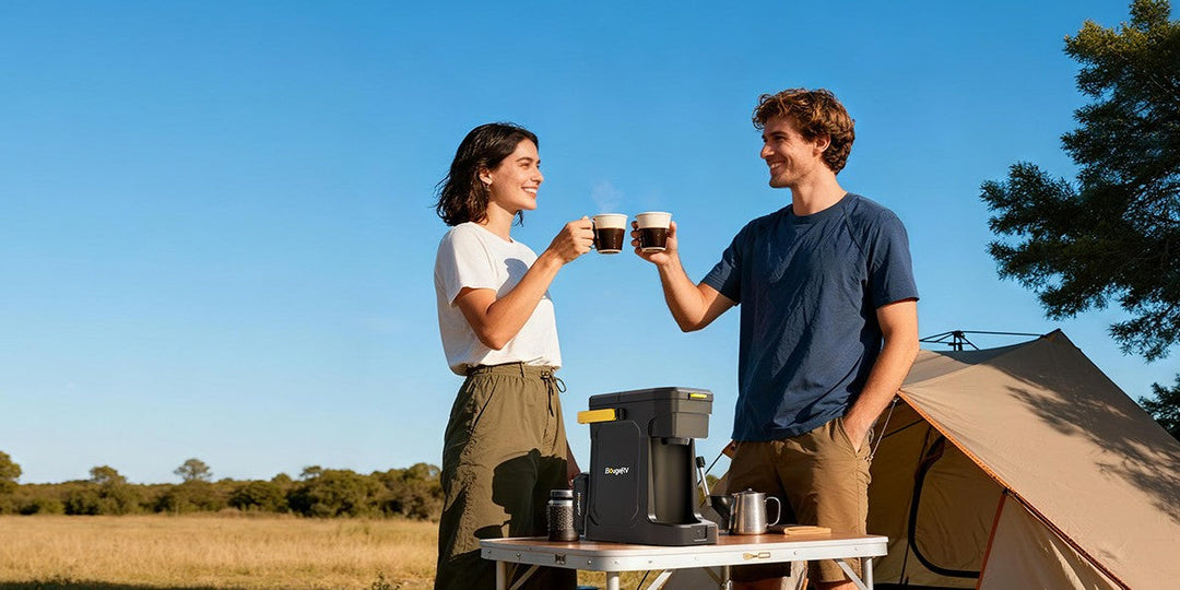 BougeRV portable coffee maker with battery