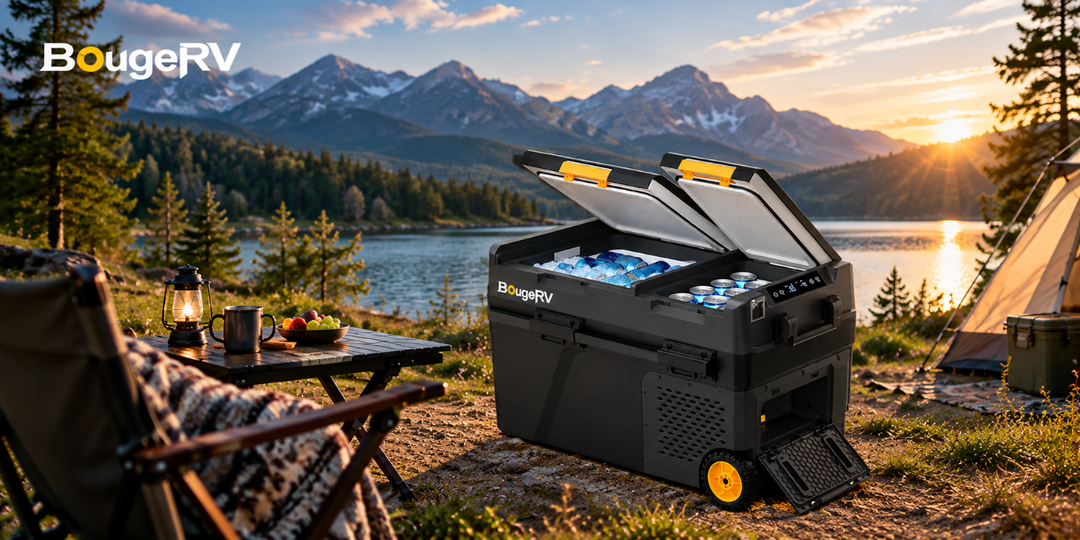 BougeRV powered cooler for camping