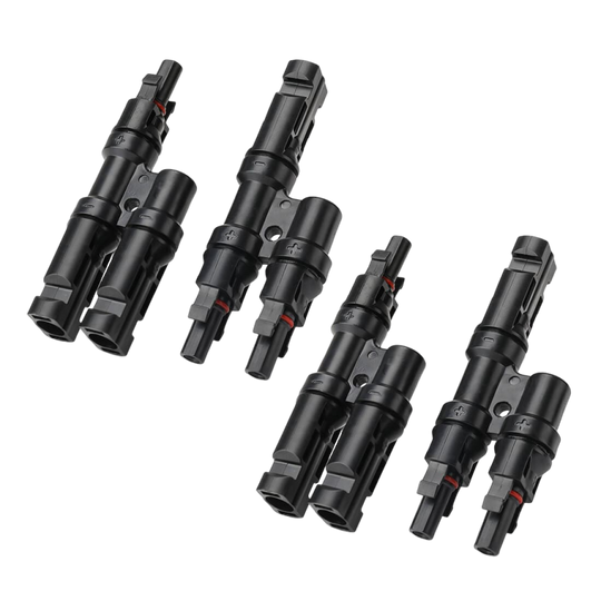 Solar Branch Connectors Y Connector in Pair MMF+FFM Parallel Connection (2 Pairs)