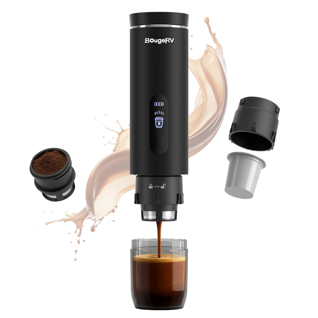 BougeRV Cordless Self-Heating Portable Coffee Maker with 13,500mAh Battery