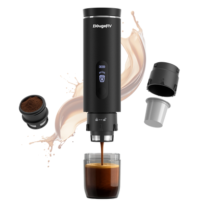 BougeRV Cordless Self-Heating Portable Coffee Maker – K-Cup Compatible