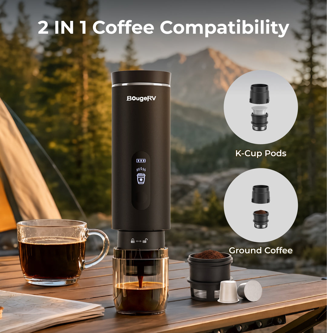 BoughRV coffee maker with 2-in-1 compatibility