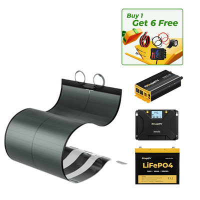 BougeRV 12V 200 Watt CIGS Flexible Solar System Kit