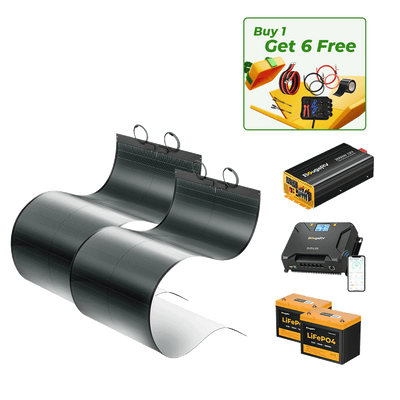 BougeRV 12V 400 Watt CIGS Flexible Solar System Kit (Pre-Punched Holes Version)