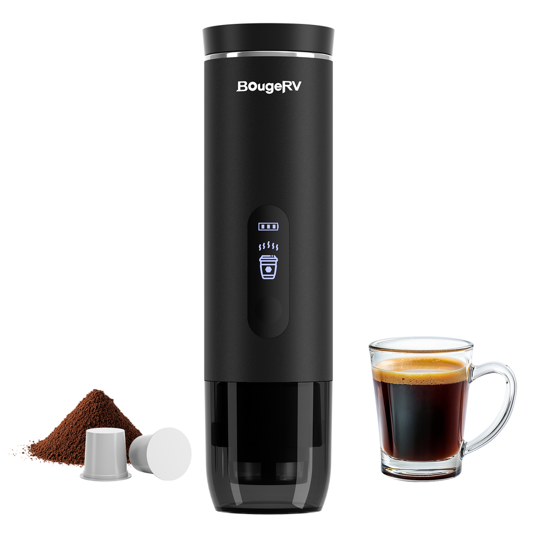 BougeRV Cordless Self-Heating Portable Coffee Maker with 13,500mAh Battery