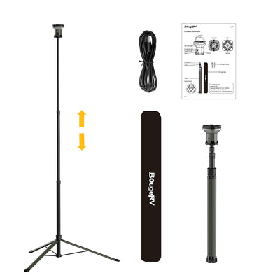 BougeRV Wide-Area Outdoor Camping Telescoping Light
