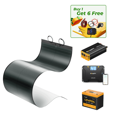 BougeRV 12V 200 Watt CIGS Flexible Solar System Kit (Pre-Punched Holes Version)