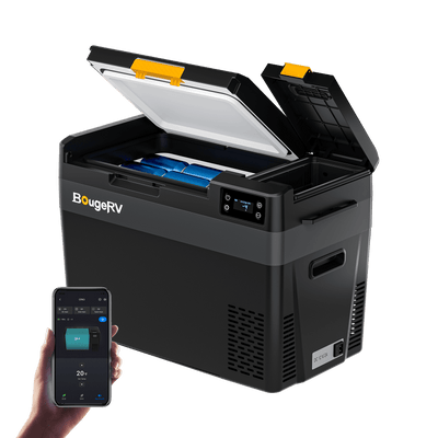 BougeRV New CRX3 30QT 12V Portable Electric Cooler Fridge