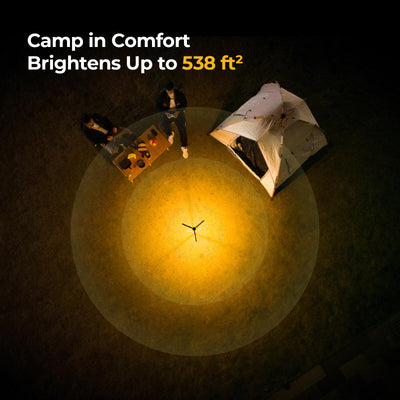 BougeRV New Outdoor Portable Telescopic Camping Lantern (Black)