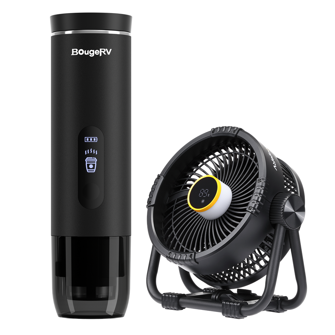 BougeRV Cordless Self-Heating Portable Coffee Maker with 13,500mAh Battery