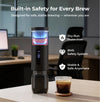 Bougerv portable coffee maker with safety features