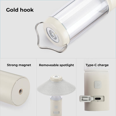 BougeRV Portable Flashlight Rechargeable Camping Tent Lantern