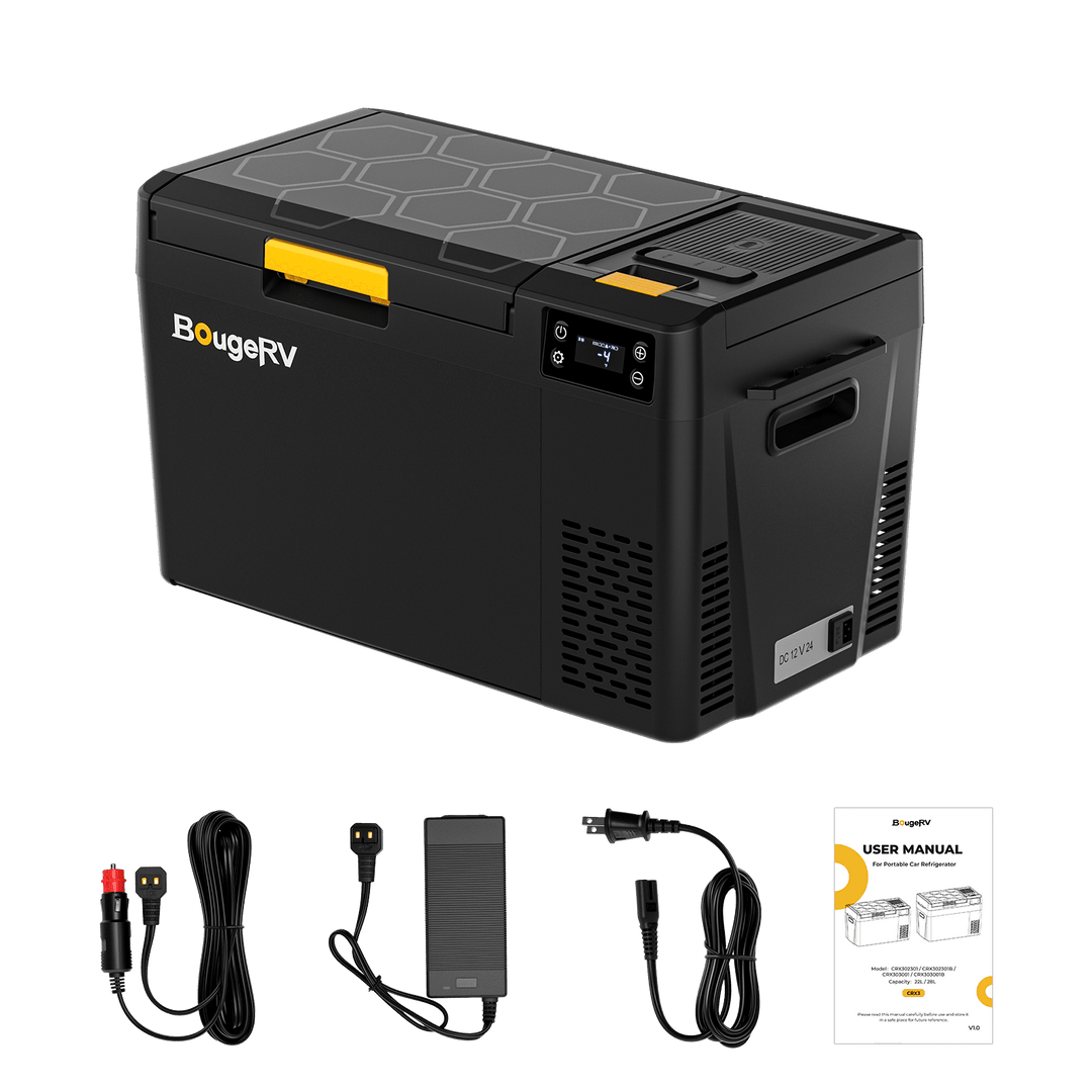 BougeRV New CRX3 23QT Compressor Cooler 12V Car Fridge