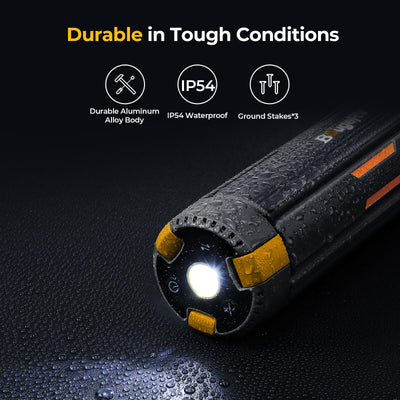 BougeRV New Outdoor Portable Telescopic Camping Lantern (Black)