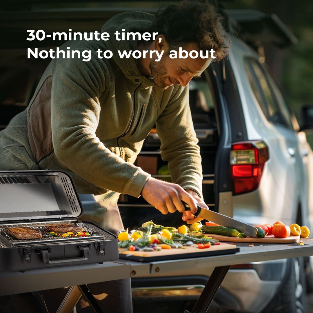 BougeRV Compact Outdoor Portable Electric Barbecue Grill