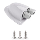 White Solar Double Cable Entry Gland Box