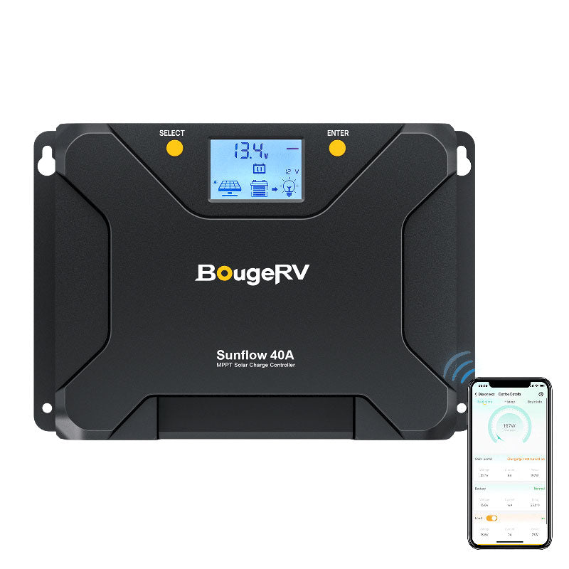 BougeRV Sunflow 40A MPPT Solar Charge Controller 12V/24V