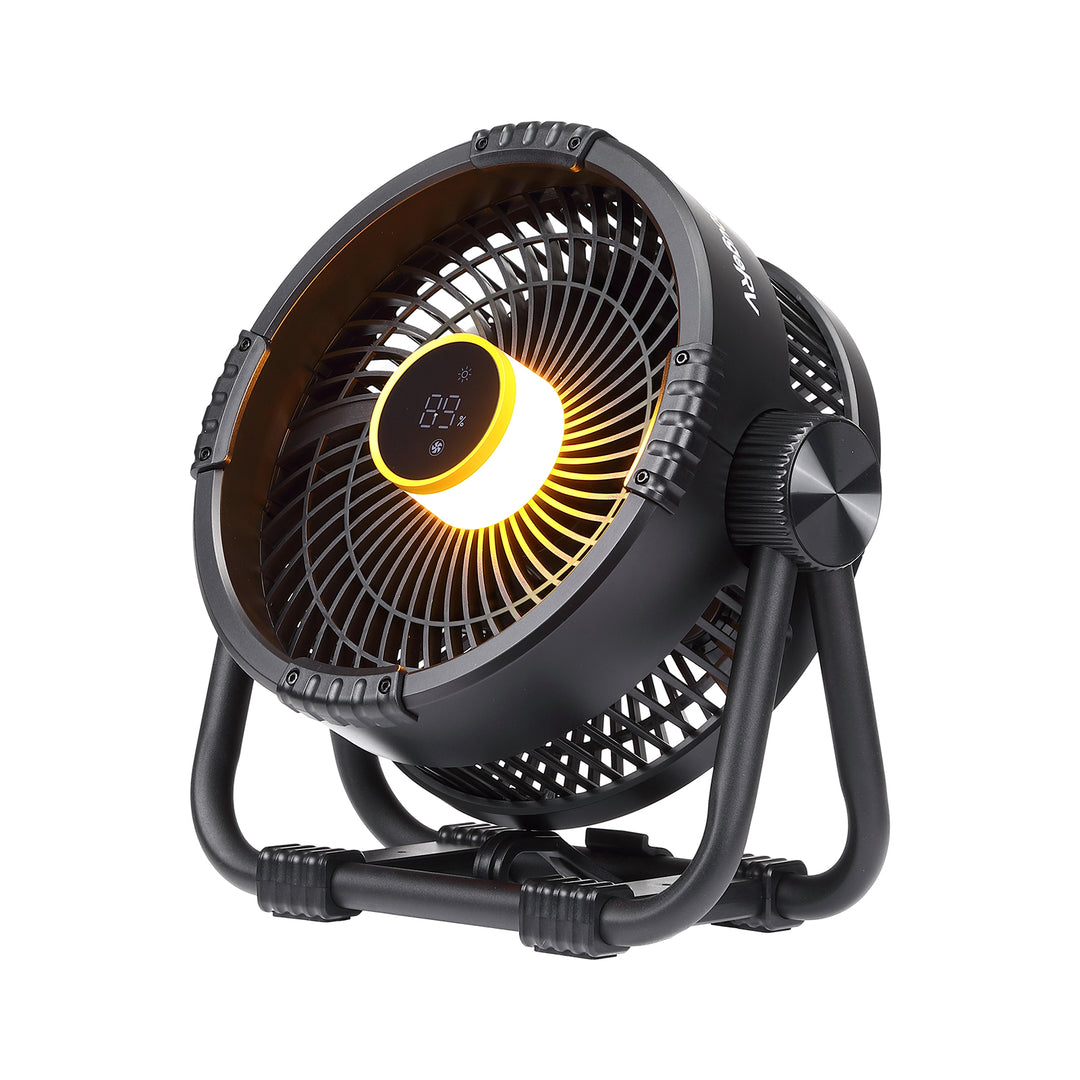 Ventilador de exterior portátil inalámbrico BougeRV F02 con batería de 144 Wh