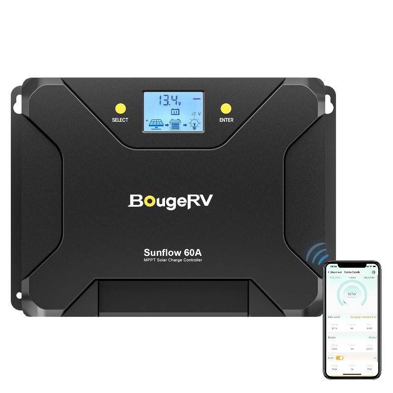 BougeRV Sunflow 60A MPPT Solar Charge Controller 12V/24V