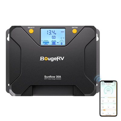 BougeRV Sunflow 30A MPPT Solar Charge Controller 12V/24V