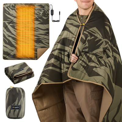 Camouflage-patterned 12V Electric heated blanket