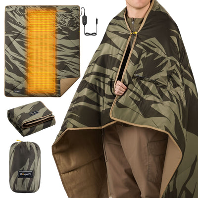 BougeRV 12V Outdoor Heated Blanket-5 Heat Settings, APP Remote Control(Green)